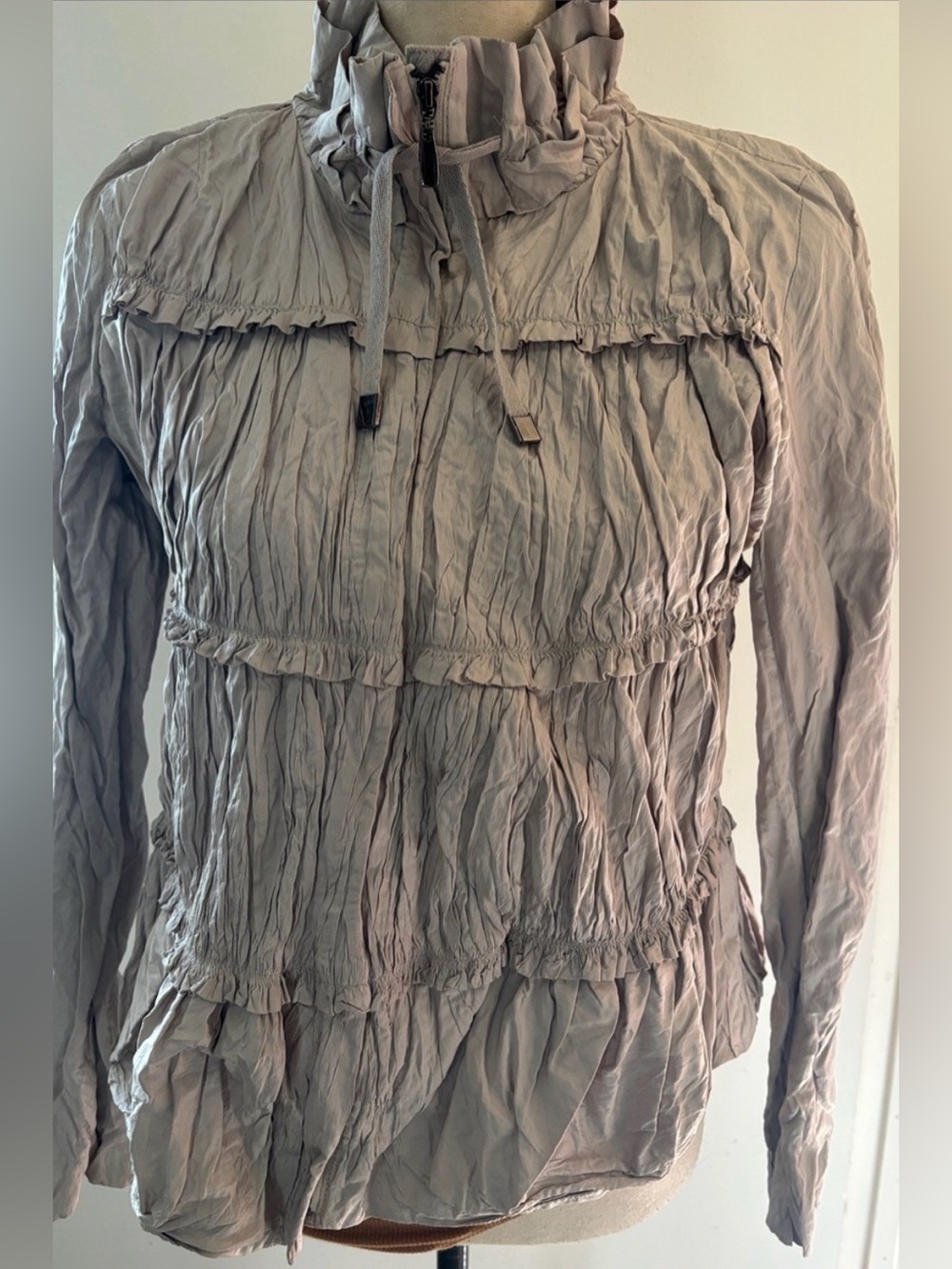 Light khaki  Women's Crinkle Long-Sleeve Jacket